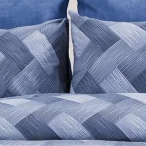 Μαξιλαροθήκη Εμπριμέ Αλκμήνη 454 50X70 Blue 70/30 Cott/Pol