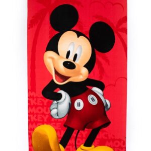 Πετσέτα Θαλάσσης Quick Dry Disney Home Mickey 27 70X140 Red 100% Microfiber
