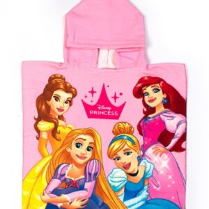 Πόντσο Θαλάσσης Quick Dry Disney Home Princess 08 50X100 Pink 100% Microfiber