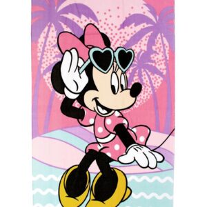 Πετσέτα Θαλάσσης Quick Dry Disney Home Minnie 72 70X140 Coral 100% Microfiber