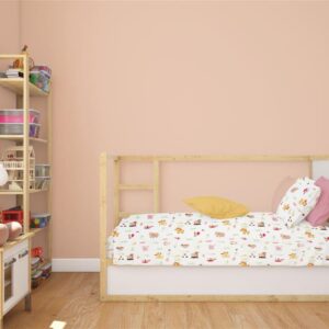 Κατωσέντονο Με Λάστιχο bebe Forest Animals 571 0,70X1,40X0,15 White-Pink 100% Cotton