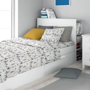 Σεντόνια Εμπριμέ Σετ 2 τεμ kids Seabirds 578 160X240 White-Grey 100% Cotton