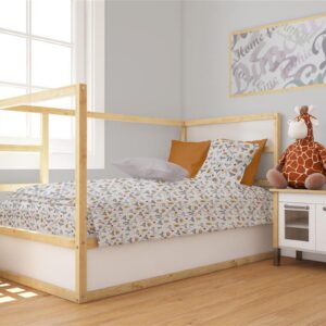 Παπλωματοθήκη Εμπριμέ bebe Fox 527 120X160 Grey 100% Cotton