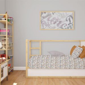 Σεντόνια Εμπριμέ Σετ 3 τεμ bebe Fox 527 120X160 Grey 100% Cotton