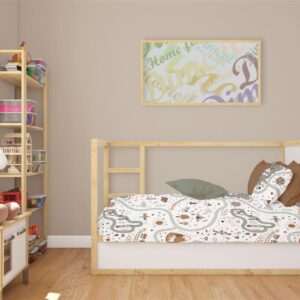 Κατωσέντονο Με Λάστιχο bebe Countryside 580 0,70X1,40X0,15 White-Mint 100% Cotton