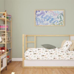 Κατωσέντονο Με Λάστιχο bebe Cloudy Bear 581 0,70X1,40X0,15 White-Olive 100% Cotton