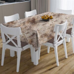 Καρέ Αλέκιαστο Skid Marks 472 90X90 Beige 70/30 Cott/Pol