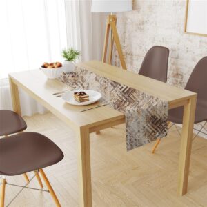 Τραβέρσα Αλέκιαστη Skid Marks 472 40X180 Beige 70/30 Cott/Pol