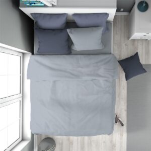 Παπλωματοθήκη Solid 505 160X240 Light Blue-Grey 100% Cotton