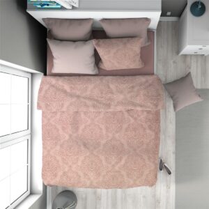 Παπλωματοθήκη Εμπριμέ Άρτεμις 703 160X240 Dusty Rose 100% Cotton
