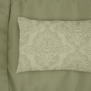 Μαξιλαροθήκη Εμπριμέ Άρτεμις 704 50X70 Light Olive 100% Cotton