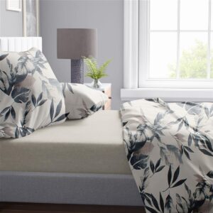 Πάπλωμα Εμπριμέ Ευριδίκη 710 220X240 Ecru-Black 100% Cotton