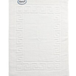 Ξενοδοχειακό Πατάκι Μπάνιου 700 gr/m² Jacquard Μαίανδρος 50X70 Λευκό 100% Cotton