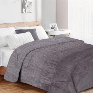 Κουβέρτα Coral Fleece Jacquard Brick 06 220X240 Grey 100% Polyester