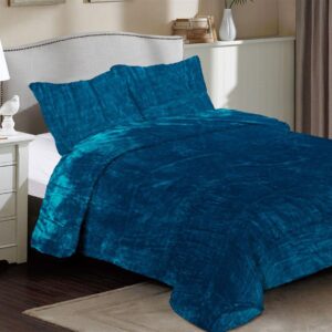 Κουβέρτα Coral Fleece Solid 03 220X240 Petrol 100% Polyester