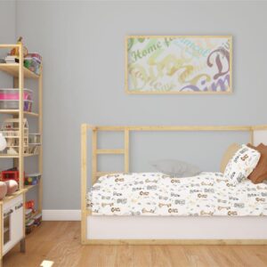 Κατωσέντονο Με Λάστιχο bebe Savanna 36 0,70X1,40X0,15 White-Grey 100% Cotton Flannel