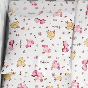 Μαξιλαροθήκη Εμπριμέ bebe Elephant 072 35X45 White-Pink 100% Cotton Flannel