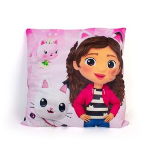 Βελούδινο Μαξιλάρι DreamWorks Gabby's Dollhouse 03 38X38 Pink 100% Velboa