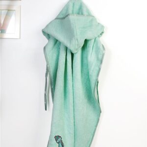 Κάπα Με Κέντημα bebe Dinosaur 182 75X85 Mint 100% Cotton