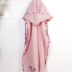 Κάπα Με Κέντημα bebe Unicorn 187 75X85 Pink 100% Cotton