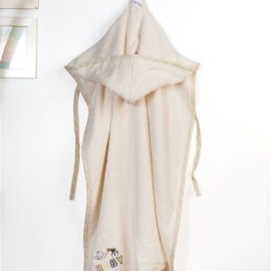 Κάπα Με Κέντημα bebe Stork 194 75X85 Ecru-Yellow 100% Cotton