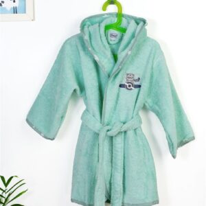 Μπουρνούζι Με Κέντημα kids Aviator 186 Size: 02 Mint 100% Cotton