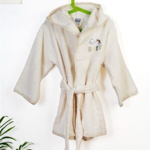 Μπουρνούζι Με Κέντημα kids Stork 194 Size: 04 Ecru-Yellow 100% Cotton