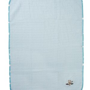 Κουβέρτα Πικέ Με Κέντημα bebe Aviator 183 80X110 Sky Blue 100% Cotton