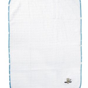 Κουβέρτα Πικέ Με Κέντημα bebe Aviator 184 80X110 White-Sky Blue 100% Cotton