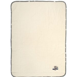 Κουβέρτα Πικέ Με Κέντημα bebe Aviator 185 100X160 Ecru-Grey 100% Cotton