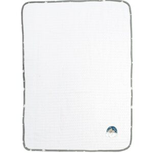 Κουβέρτα Πικέ Με Κέντημα bebe Cloudy Bear 176 100X160 White-Grey 100% Cotton