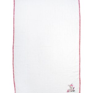 Κουβέρτα Πικέ Με Κέντημα bebe Deer 197 100X160 White-Pink 100% Cotton