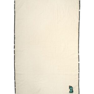 Κουβέρτα Πικέ Με Κέντημα bebe Dinosaur 181 80X110 Ecru-Grey 100% Cotton