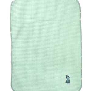 Κουβέρτα Πικέ Με Κέντημα bebe Dinosaur 182 80X110 Mint 100% Cotton