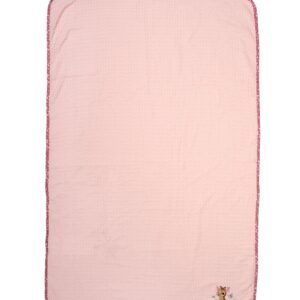 Κουβέρτα Πικέ Με Κέντημα bebe Giraffe 171 100X160 Pink 100% Cotton