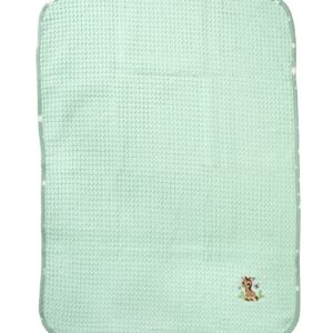 Κουβέρτα Πικέ Με Κέντημα bebe Giraffe 174 80X110 Mint 100% Cotton