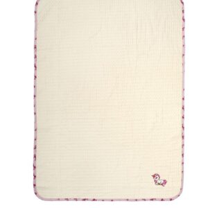 Κουβέρτα Πικέ Με Κέντημα bebe Unicorn 189 80X110 Ecru-Pink 100% Cotton