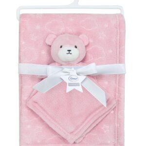 Νάνι-Πανάκι Παρηγοριάς bebe σετ 2 τεμ. Bear 08 33X33 & Κουβέρτα Coral Fleece 75X100 cm Pink 100% Polyester