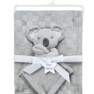 Νάνι-Πανάκι Παρηγοριάς bebe σετ 2 τεμ. Koala 10 33X33 & Κουβέρτα Coral Fleece 75X100 cm Grey 100% Polyester