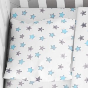 ΜΑΞΙΛΑΡΟΘΗΚΗ ΕΜΠΡΙΜΕ bebe Star 104 35X45 Sky blue Cotton 100% - Image 1