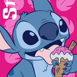 Πετσέτα Θαλάσσης Quick Dry Disney Home Lilo & Stitch 118 70X140 Fuchsia 100% Microfiber