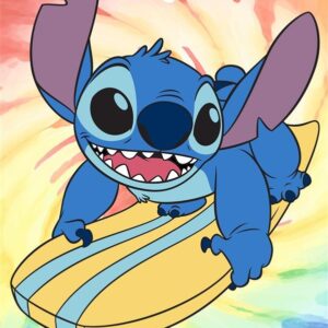 Πετσέτα Θαλάσσης Quick Dry Disney Home Lilo & Stitch 159 70X140 Orange 100% Microfiber