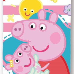 Πετσέτα Θαλάσσης Quick Dry Hasbro Peppa Pig 821 70X140 White-Pink 100% Microfiber