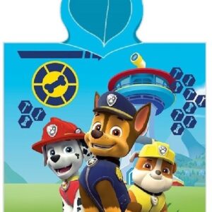 Πόντσο Θαλάσσης Quick Dry Nickelodeon Paw Patrol 203 50X100 Sky Blue 100% Microfiber