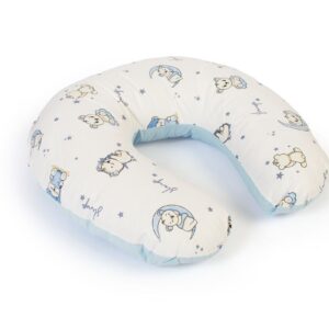Μαξιλάρι Θηλασμού bebe Bear's Nest 03 60x50x15 White-Sky Blue 100% Cotton