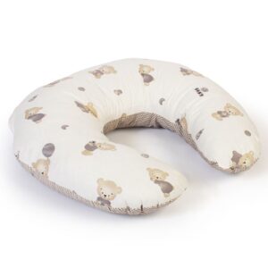 Μαξιλάρι Θηλασμού bebe Bear's Nest 05 60x50x15 White-Grey 100% Cotton