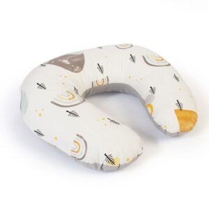 Μαξιλάρι Θηλασμού bebe Rainbow 01 60x50x15 White-Grey 100% Cotton