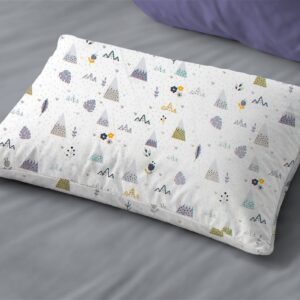 Μαξιλαροθήκη Εμπριμέ bebe Whimsical Mountainside 588 35X45 White-Grey 100% Cotton
