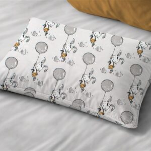 Μαξιλαροθήκη Εμπριμέ kids Floating Bunny 715 50X70 Grey 100% Cotton