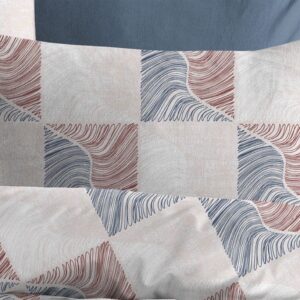 Μαξιλαροθήκη Εμπριμέ Κλεοπάτρα 610 50X70 Blue-Red 70/30 Cott/Pol